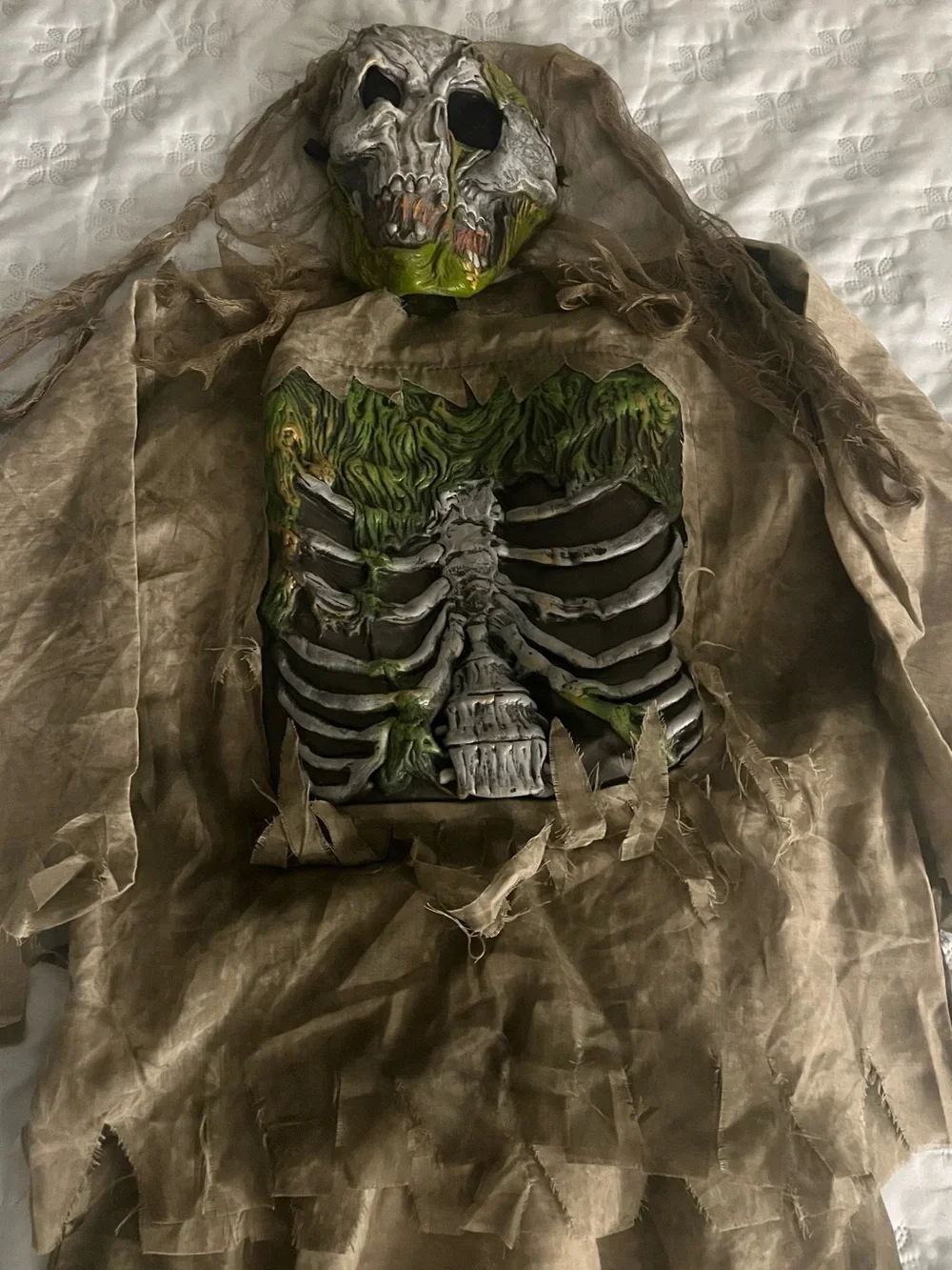 Spirit Brown and Green Zombie Hooded Kids Matching Set M(8-10)